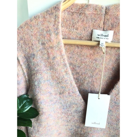 SOLD Aritzia NWT Wilfred Yarn Sweater Pink XXS - Picture 1 of 5